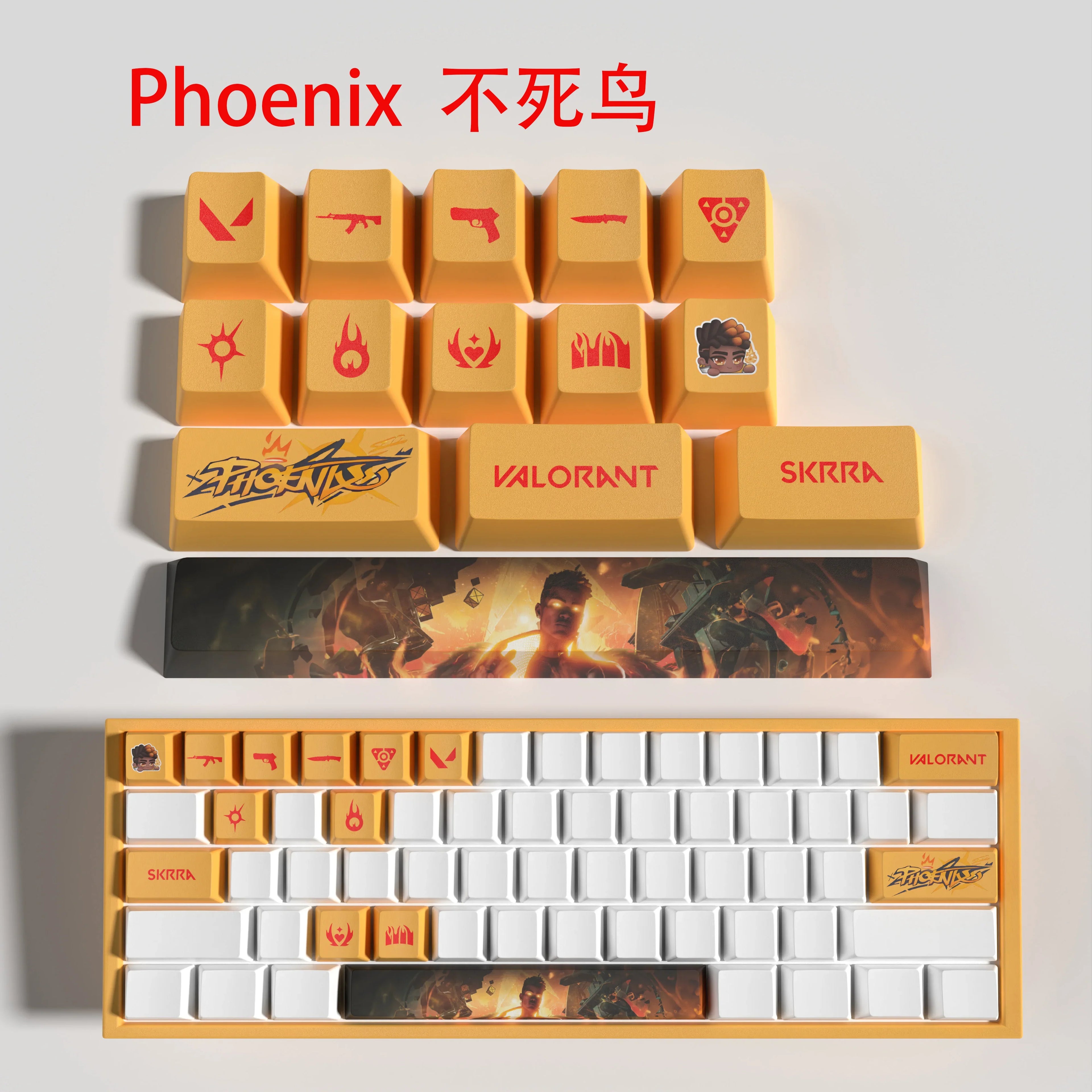 Sage New design Valorant keycaps  OEM Profile 14keys MINI SET PBT dye sub keycaps
