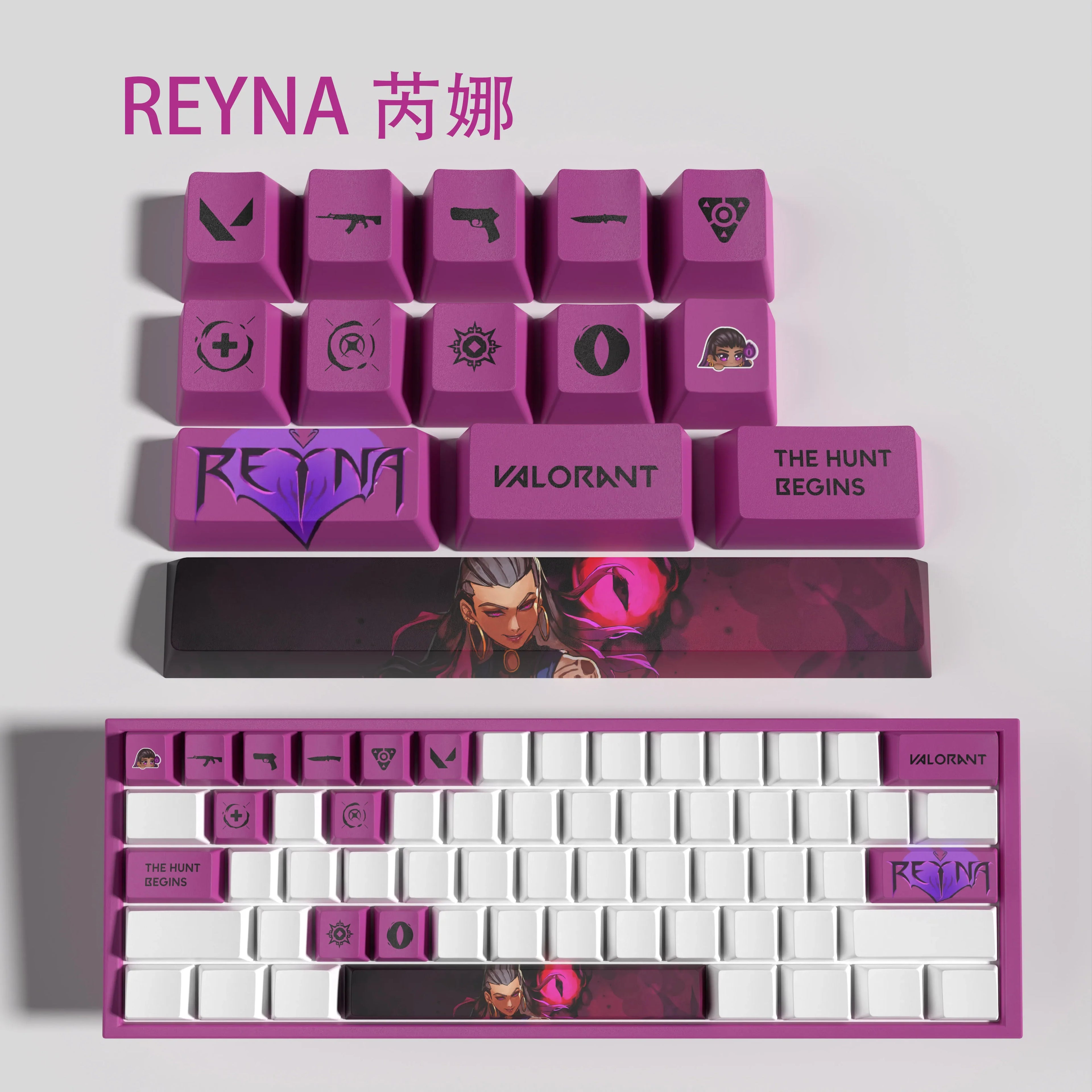 Sage New design Valorant keycaps  OEM Profile 14keys MINI SET PBT dye sub keycaps