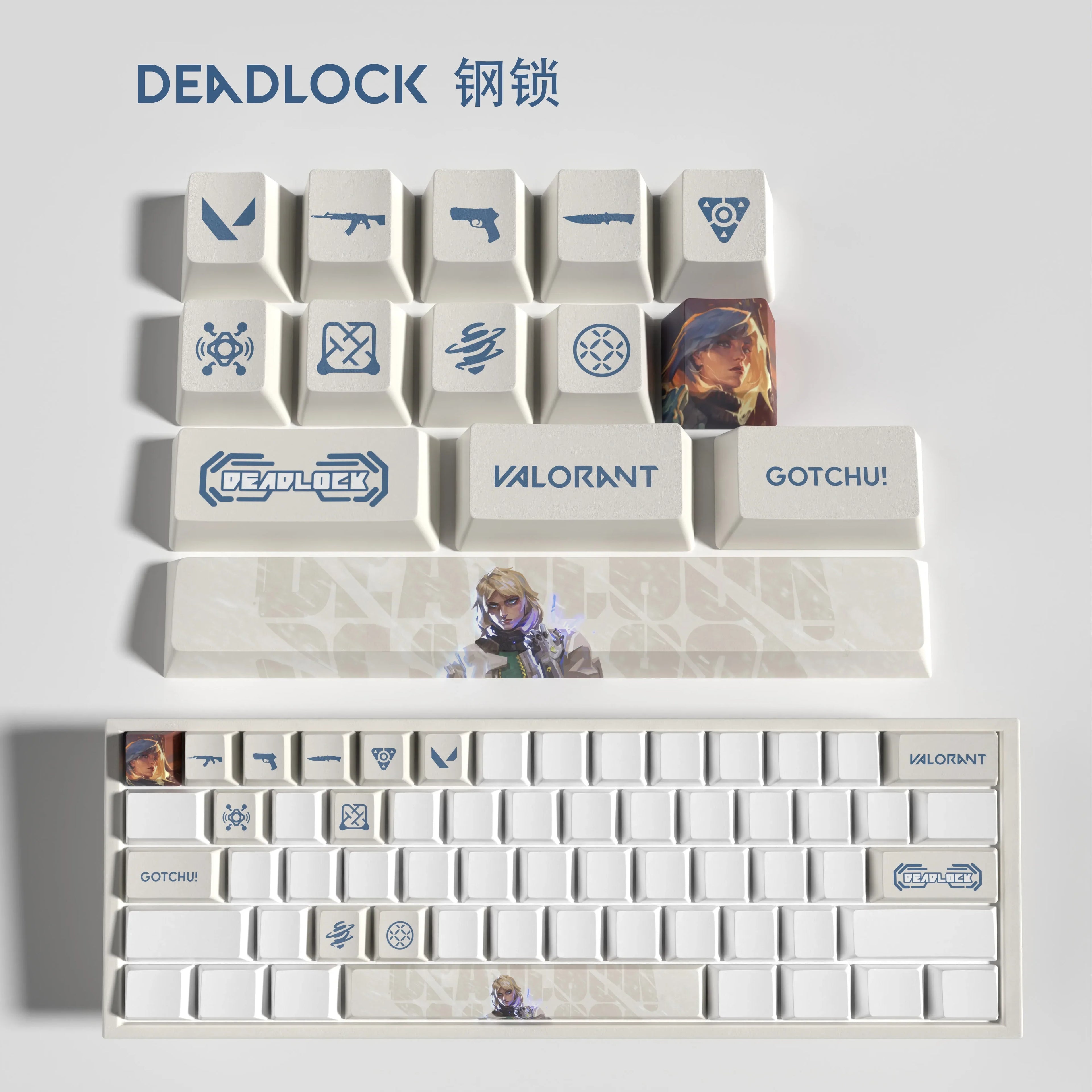 Sova New design Valorant keycaps  OEM Profile 14keys MINI SET PBT dye sub keycaps