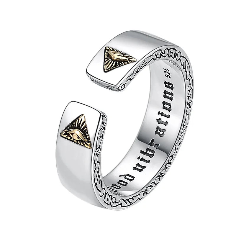 Retro Domineering Ethnic Style Fire-Breathing Dragon Ring Men\\'s Charm Open Ring Punk Motorcycle Rider Jewelry Accessories