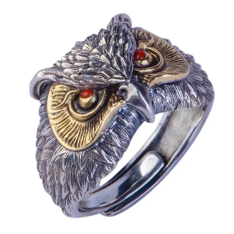 Retro Domineering Ethnic Style Fire-Breathing Dragon Ring Men\\'s Charm Open Ring Punk Motorcycle Rider Jewelry Accessories