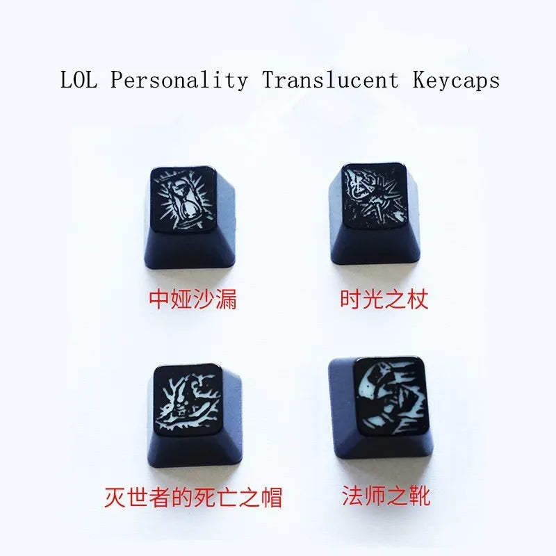 Custom LOL Hero Skill And Head Portrait Keycap Personality Translucent Mechanical Keyboard Key Caps