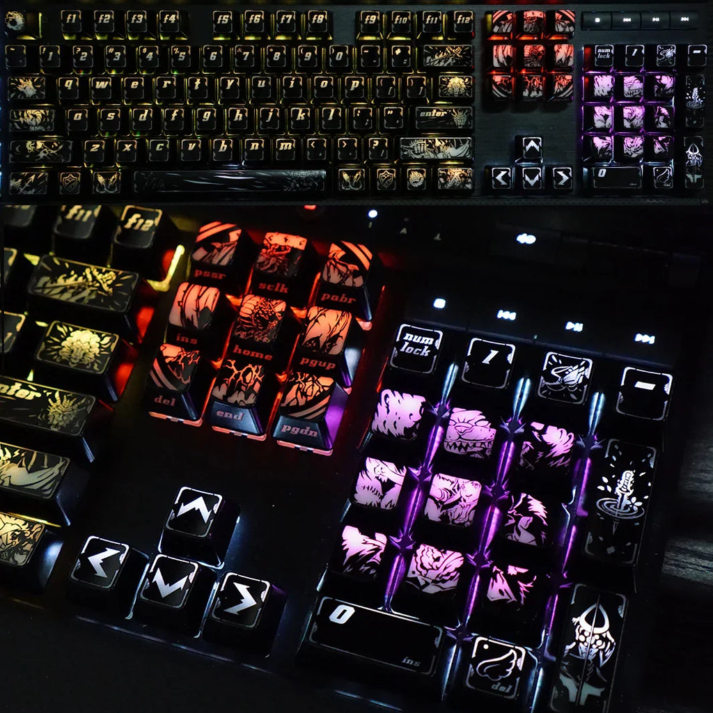 Custom LOL Hero Skill And Head Portrait Keycap Personality Translucent Mechanical Keyboard Key Caps