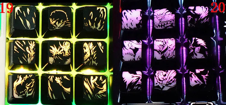 Custom LOL Hero Skill And Head Portrait Keycap Personality Translucent Mechanical Keyboard Key Caps
