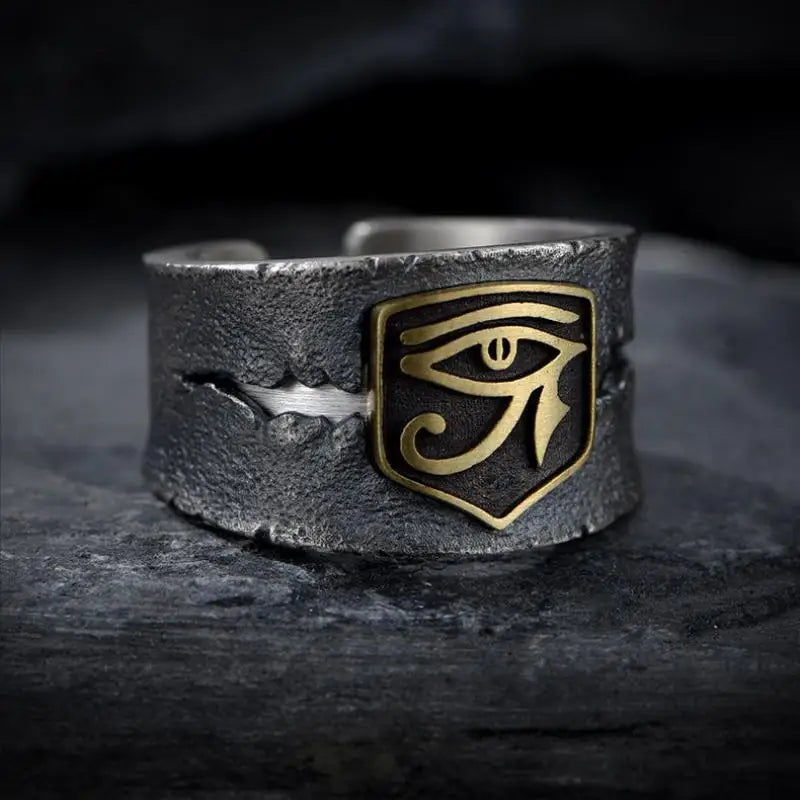 Retro Domineering Ethnic Style Fire-Breathing Dragon Ring Men\\'s Charm Open Ring Punk Motorcycle Rider Jewelry Accessories