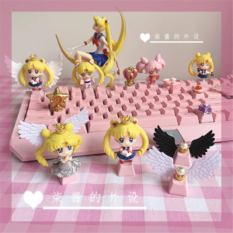 Handmade Customized PBT Keycaps Personality Mechanical Keyboard Keycap Beautiful Girl Cartoon Anime Modeling Keycaps ESC Key