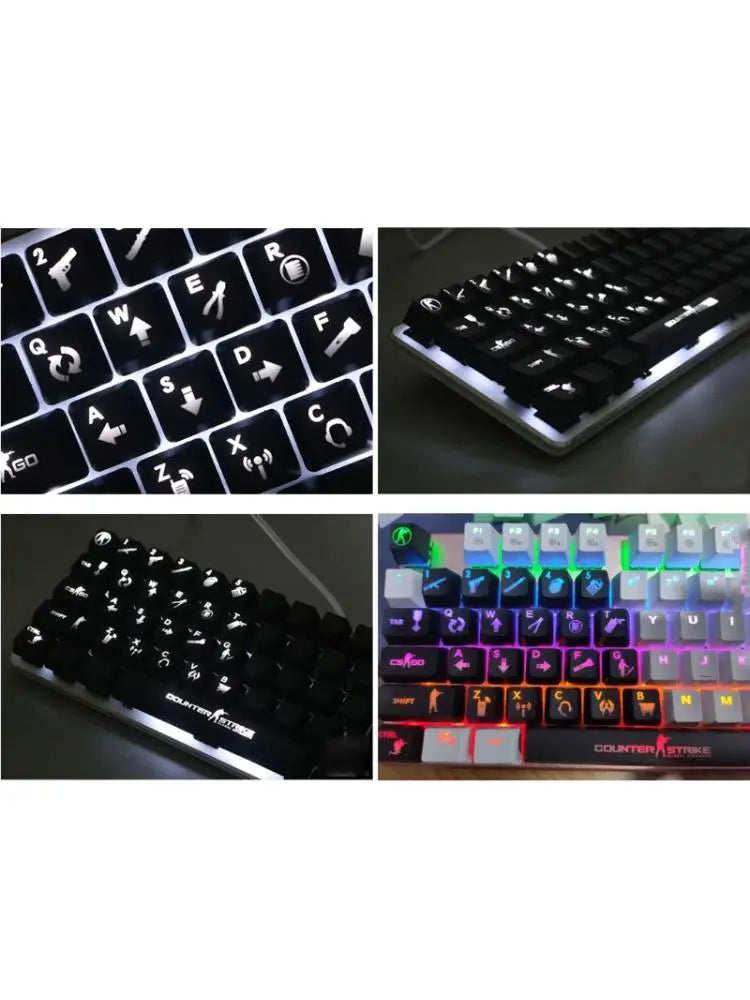 26 keys ABS Shot Backlit For OEM Cherry MX Mechanical Keyboard CS go Keycap