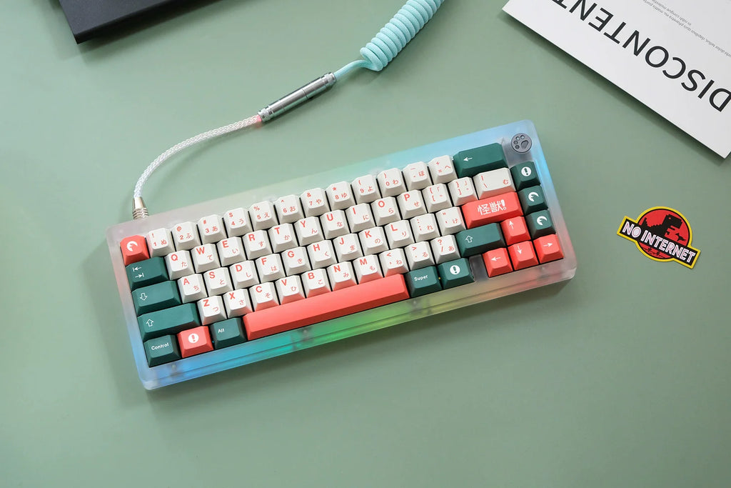 1 Set GMK Kaiju Keycaps PBT Dye Sublimation Key Caps Cherry Profile Keycap With ISO Enter 6U 6.5U 7U Spacebar