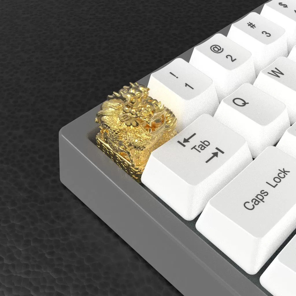 1 Piece Handmade Resin Key Cap Chinese Style Lion Dragon Seal Taiji-Bagua Pavilion Buddha Keycap For MX Switches
