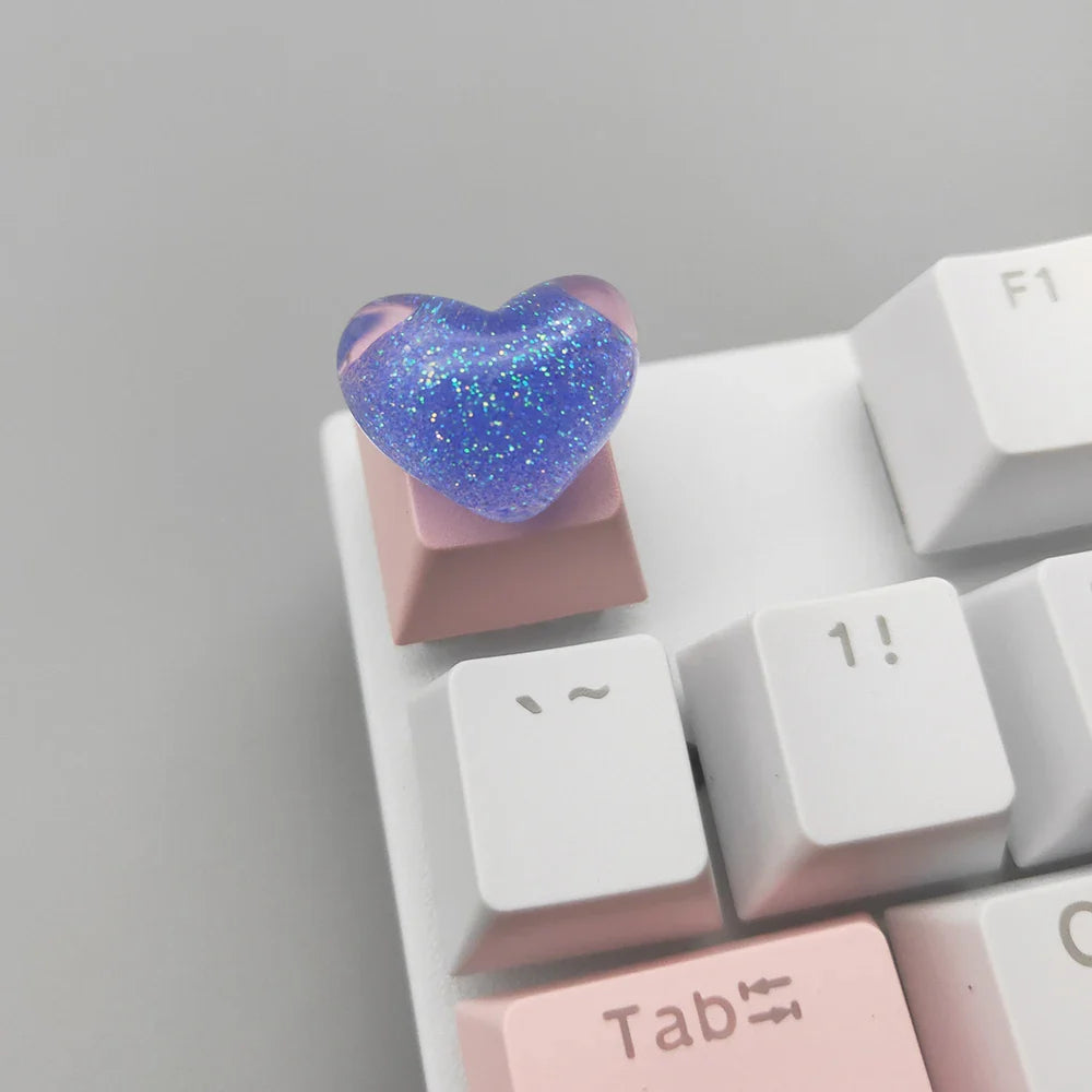 Personalized Keycaps Cute Wings Crystal Key cap Handmade Mechanical Keyboard R4 Keys PBT Color Keycaps Anime