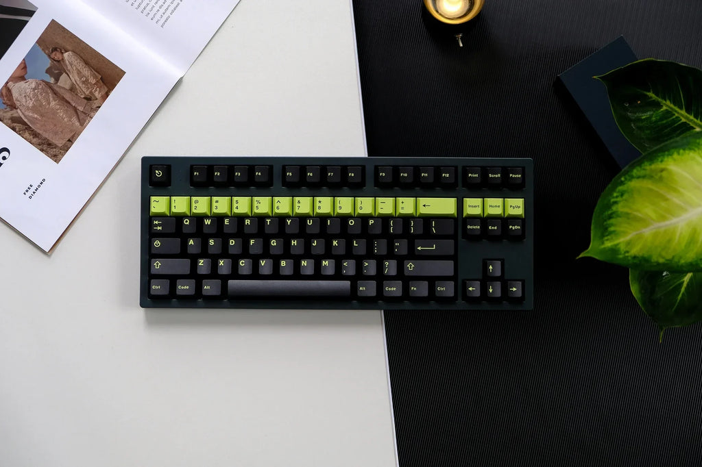 Cherry Profile 253 Keys Toxic Keycap Set Double Shot  Keycaps for Gateron MX Switches Mechanical Gamer Keyboard