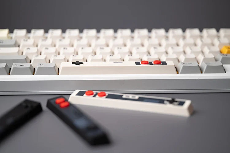 Retro Gamepad Keycap 6.25u spacebar Artisan Keycap ABS Material For MX switches for Gaming Mechanical keyboard Black White