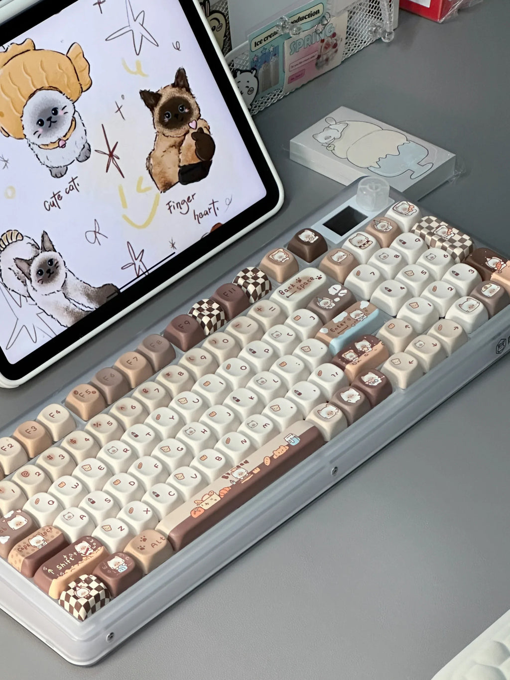 Keycap class moa keycap mechanical keyboard custom keyboard keycap cute round key bluetooth key