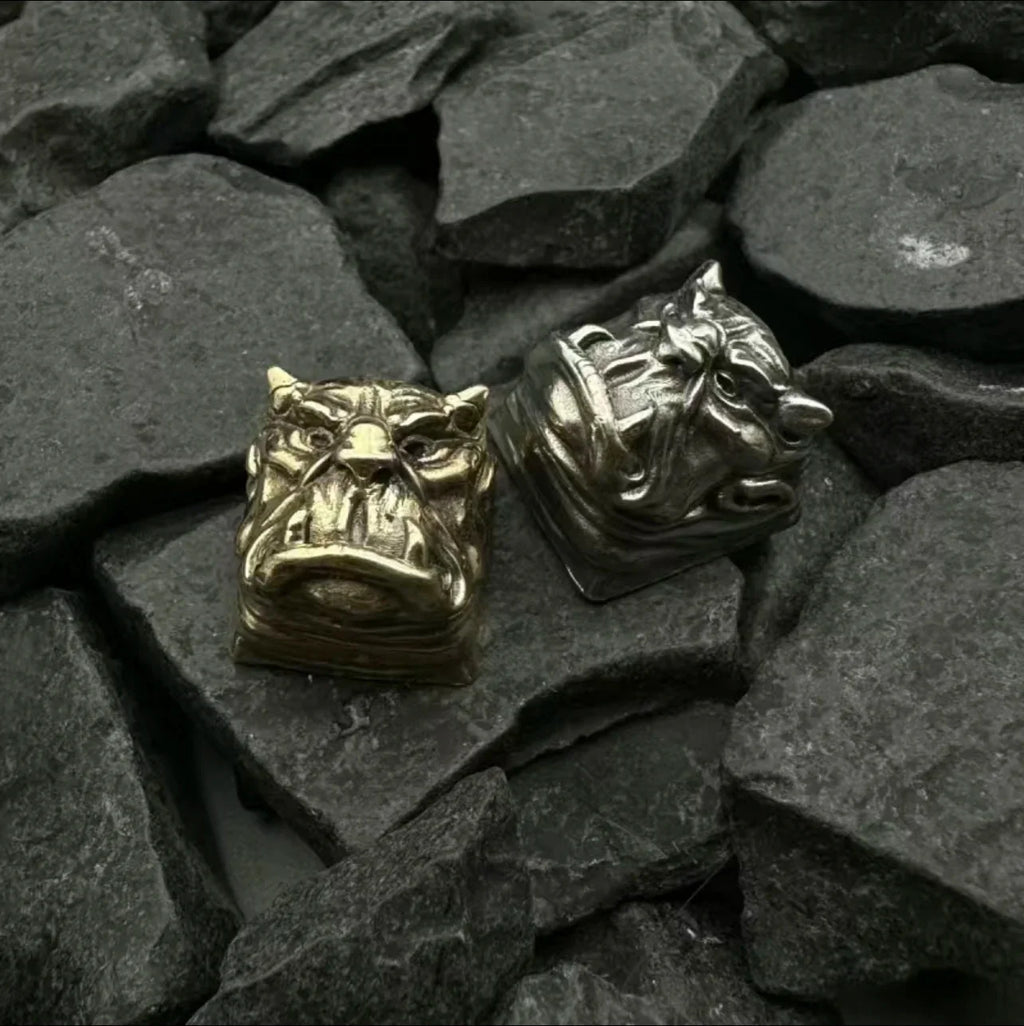 Black Myth: Wukong Keycaps Retro Skull Design Mechanical Keyboard Keycaps Customized Pure Copper Letter Card Slot Metal Keycaps