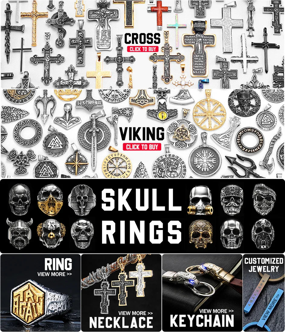 316L Stainless Steel Men Ring Christian Jesus Face Rings Religion Amulet Punk Rock for Male Biker Boyfriend Jewelry Best Gift
