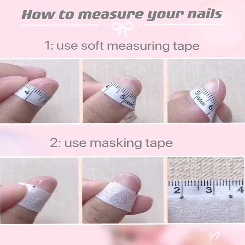 Pink Press on Acyrlic Nails Hellokitty Cute Stickers Handmade Nails French Designs Wearable Full Cover Coffin Kawaii Nail Arts