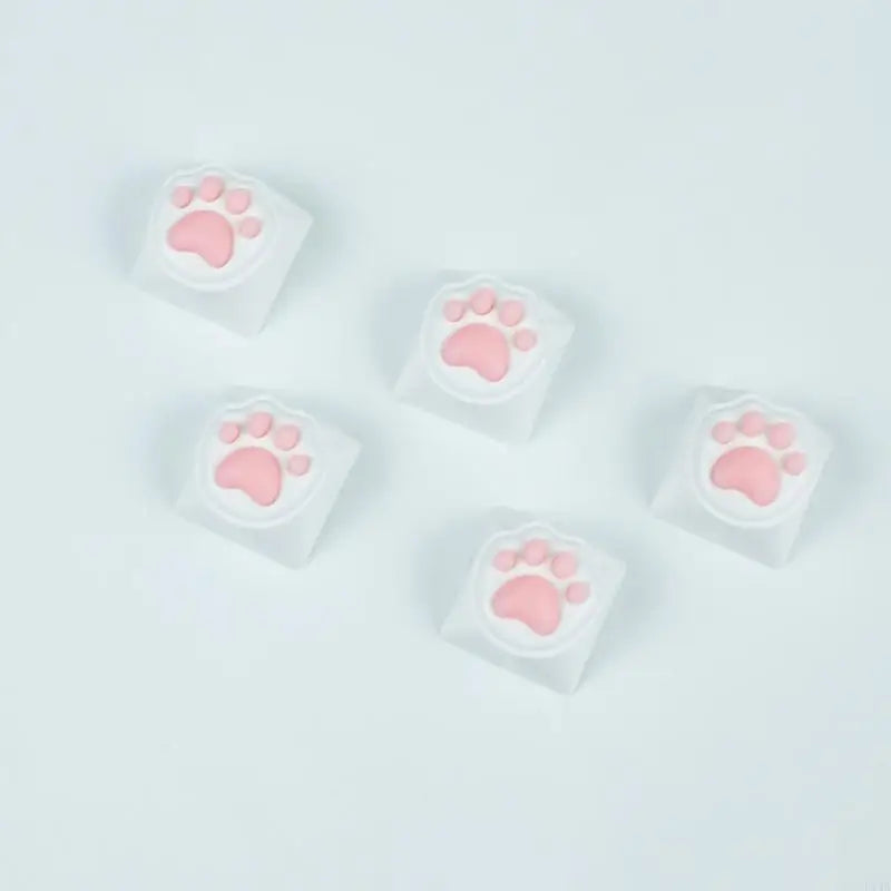 L74A Fun Keycaps for MX Mechanical Keyboards Animal Claw with Soft Silicone Pad Corrosion-Resistant Keycaps Accessories