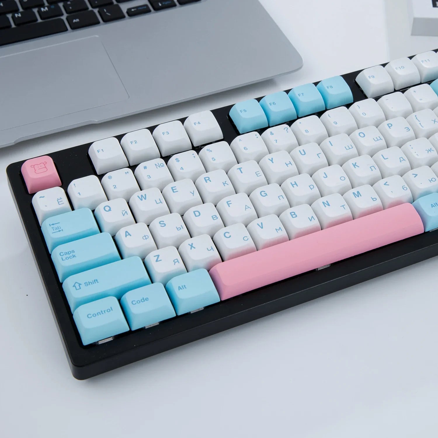 MAIMOOO Russian/English PBT Keycap DYE-SUB XDA Profile Personalized Milk Cover keycaps For Cherry MX Switch Mechanical Keyboard