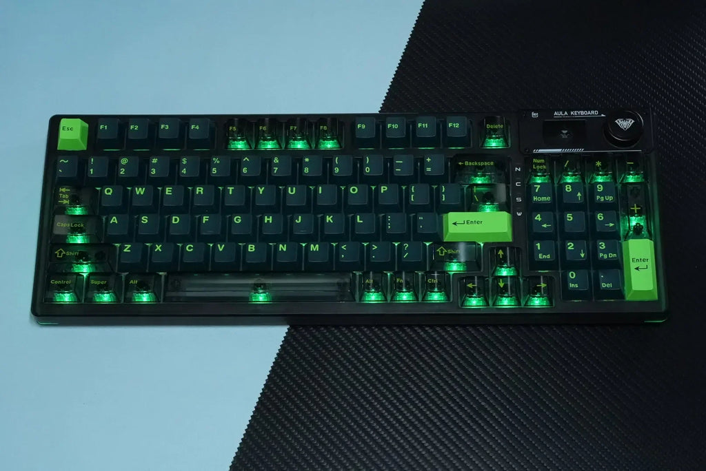 Cherry Profile 222 Keys ABS Keycaps Transparent PC Keycaps Double Shot Keycaps for Gateron MX Switches Mechanical Keyboard