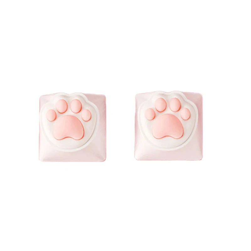 1PC Cute Cat Paw Keycaps For Mechanical Keyboard Cherry MX Switch DIY Key Cap Soft Silicone Keycup Artisan Pink Color
