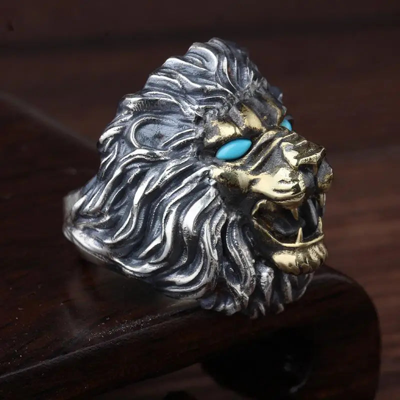 Retro Domineering Ethnic Style Fire-Breathing Dragon Ring Men\\'s Charm Open Ring Punk Motorcycle Rider Jewelry Accessories
