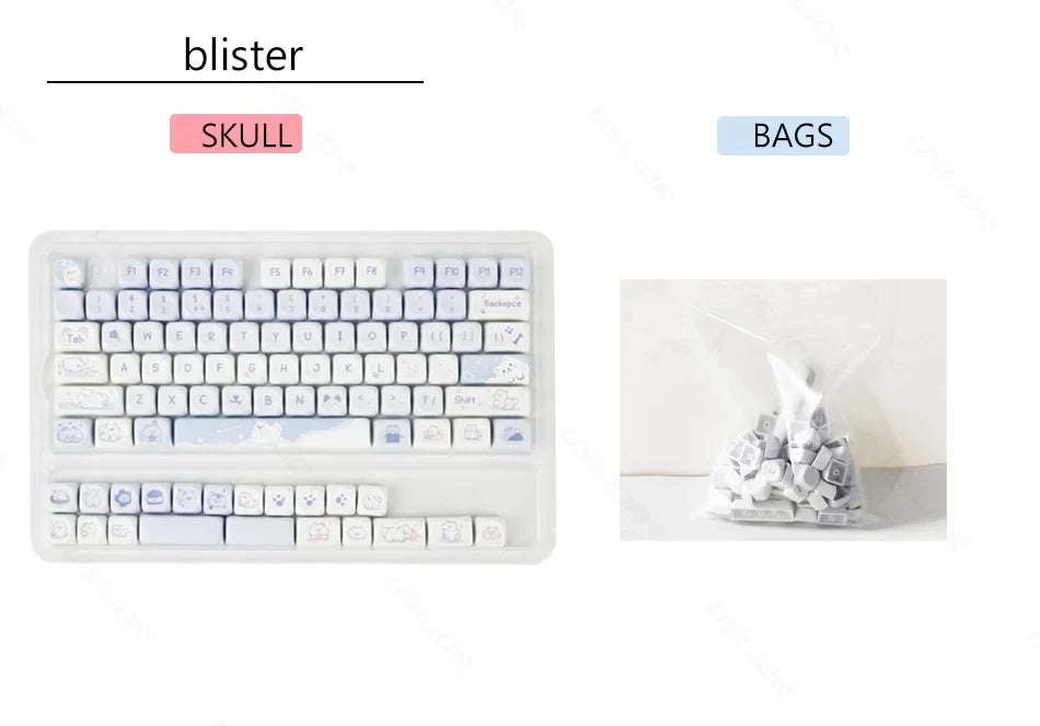 95/132 Keys Cartoon Keycaps PBT Hakimi Dog Cats Keycap MOA Profile Dye Sublimation Keycap For Mechanical Gaming Keyboard