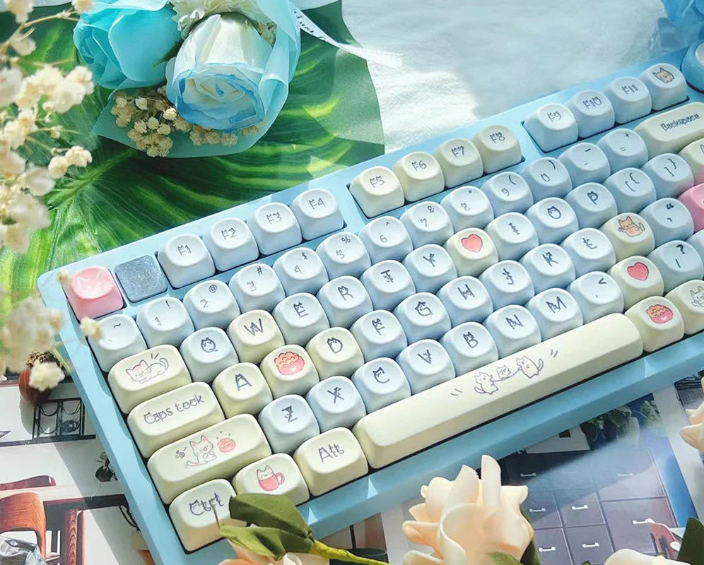 MOA Profile PBT Dyesubbed Keycaps for Cherry MX Switches on 61 63 64 68 75 84 87 96 98 100 104 108 Mechanical Keyboards