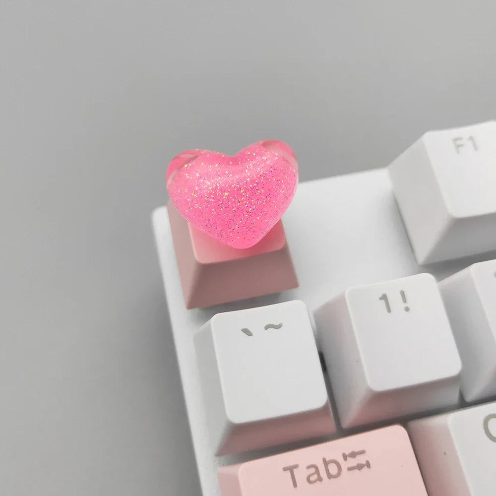 Personalized Keycaps Cute Wings Crystal Key cap Handmade Mechanical Keyboard R4 Keys PBT Color Keycaps Anime