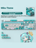 Miku Anime Theme Keycap 120keymoa Hight Pbt Heat Sublimation Personality Creative Customization Mechanical Keyboard Ke Ycap