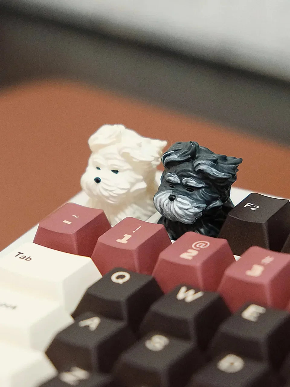 Cute Scrawled Puppy Keycaps ABS Resin Personalized Handmade The Wind Blows The Puppy 1U Mechanical Keyboard Animal Keycap Gifts