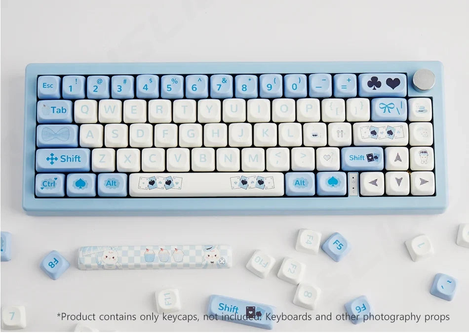 142 Keys MOA Profile Cartoon Theme Keycaps Thermal Five-side Dye-Sublimation Customized Key Caps Kit for Mechanical Keyboard