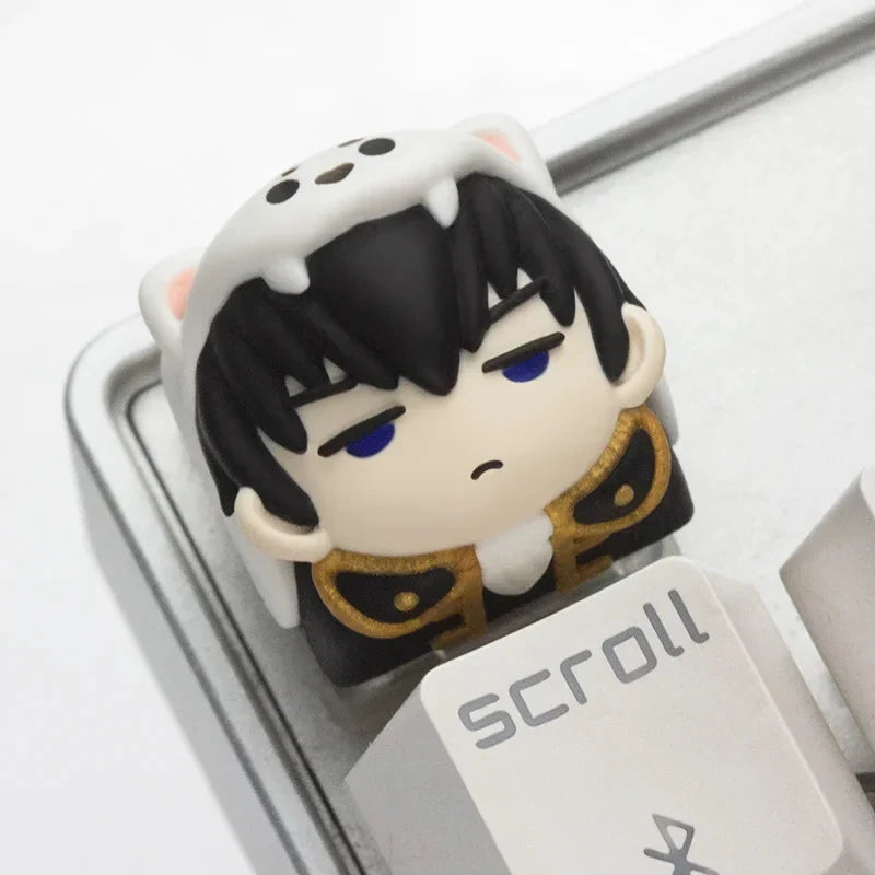 Anime Keycaps Cute Resin Keycap Cherry Profile Custom Artisan Keycaps for Mechanical Keyboard Key Caps Switch Opener Gamer Gifts