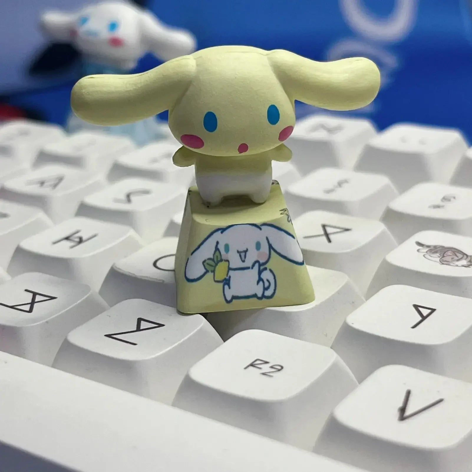 Sanrio Anime Cinnamon Roll DIY Keycap Cute Cartoon Melody Coolomey Translucent Cross Mechanical Keyboard ESC Base Keycap Gift