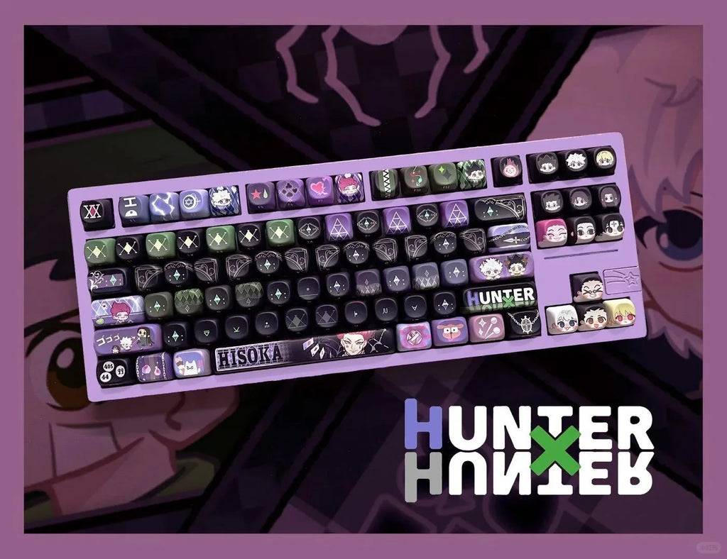 Hunter x Hunter Keycaps Anime Chreey Keycaps 142 Keys Gift Cute DYE Sublimation Mechanical Keyboard 2.25 U 2.75U for Alice