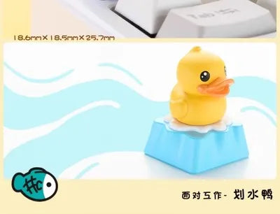 ZOMO X B. Duck 3D Keycap Toy Personalized Mechanical Keyboard PBT Decoration ESC Cherry Axis