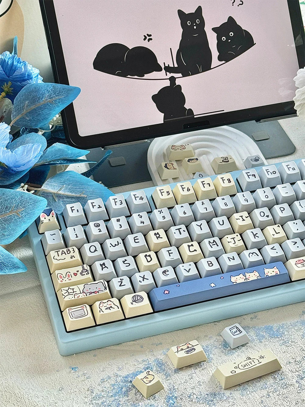 95 Keys Cherry Profile PBT Keycaps Love Letter Theme Key Caps for Gaming Mechanical Keyboard 61/64/68/75/84Keys GMK67 AULA F75