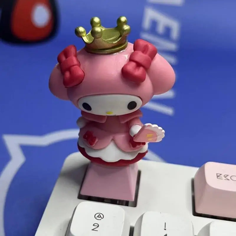 Diy Keycap Kawaii Sanrio Kuromi My Melody Cute Cartoon Sublimation Creativity Resin Mechanical Keyboard Keycaps Personality Gift