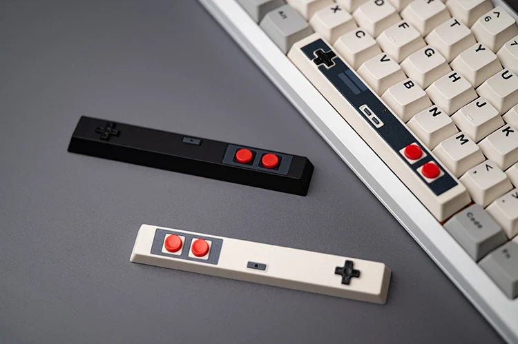 Retro Gamepad Keycap 6.25u spacebar Artisan Keycap ABS Material For MX switches for Gaming Mechanical keyboard Black White