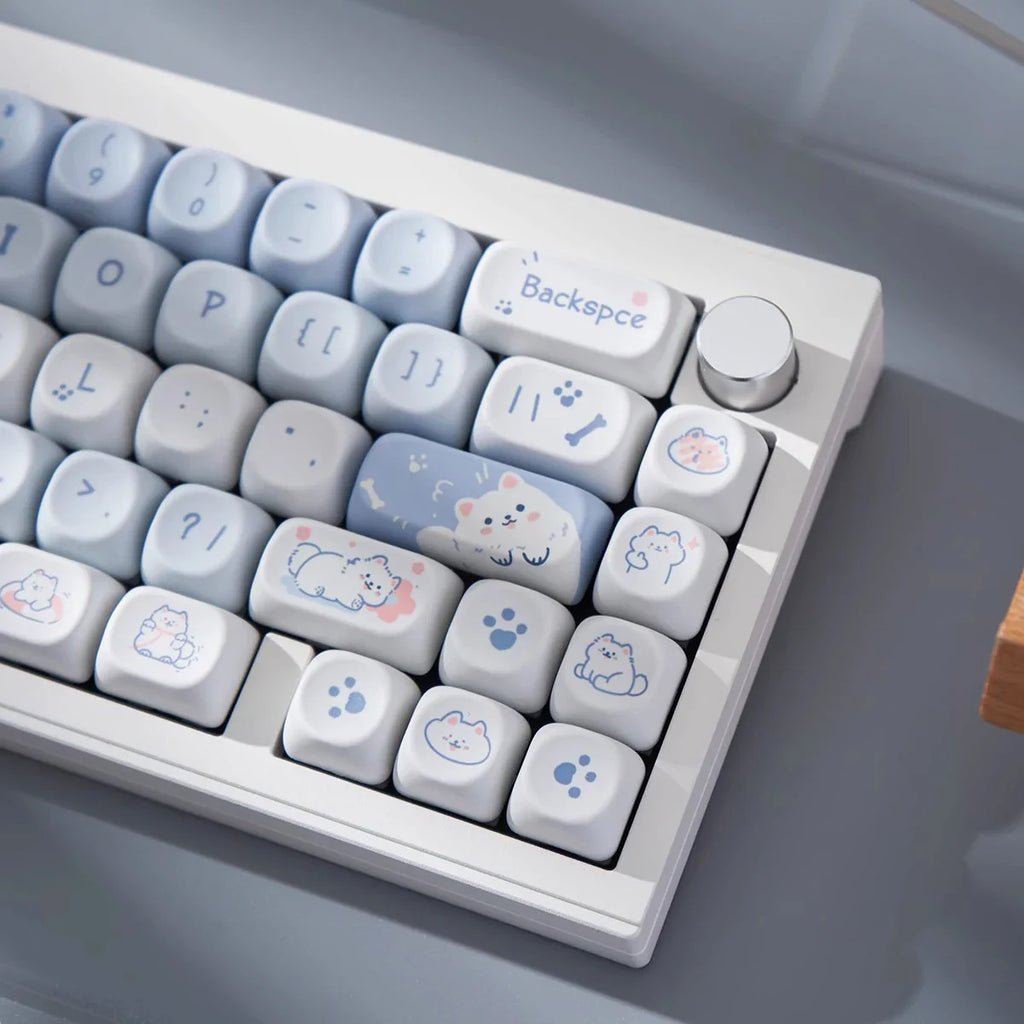 95 Keys/Set Key Caps Cartoon Puppy Cat Kitty MOA Profile PBT for DIY Custom Mechanical Gaming Keyboard Keycap Dye Sublimation