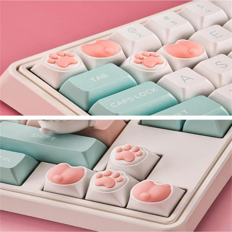Unique and Durable Keycaps for Mechanical Keyboards Claw Design Silicone Pads Resistant to Corrosion and Heat Keycap