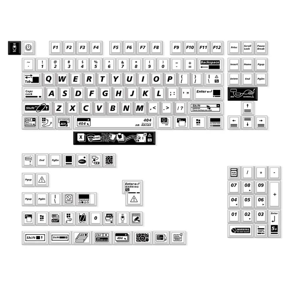 BarbarousGiGi PBT Original Profile Thermal Sublimation Cross Shaft Axis Switch 139 Key Caps for Custom Mechanical Keyboard Caps