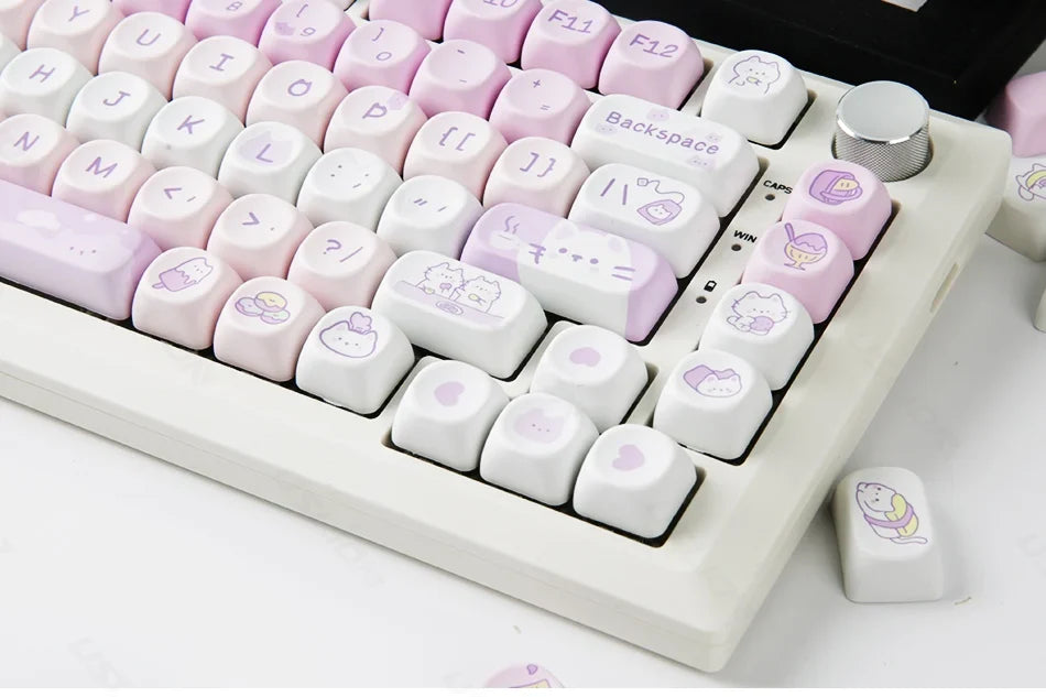 95/132 Keys Cartoon Keycaps PBT Hakimi Dog Cats Keycap MOA Profile Dye Sublimation Keycap For Mechanical Gaming Keyboard