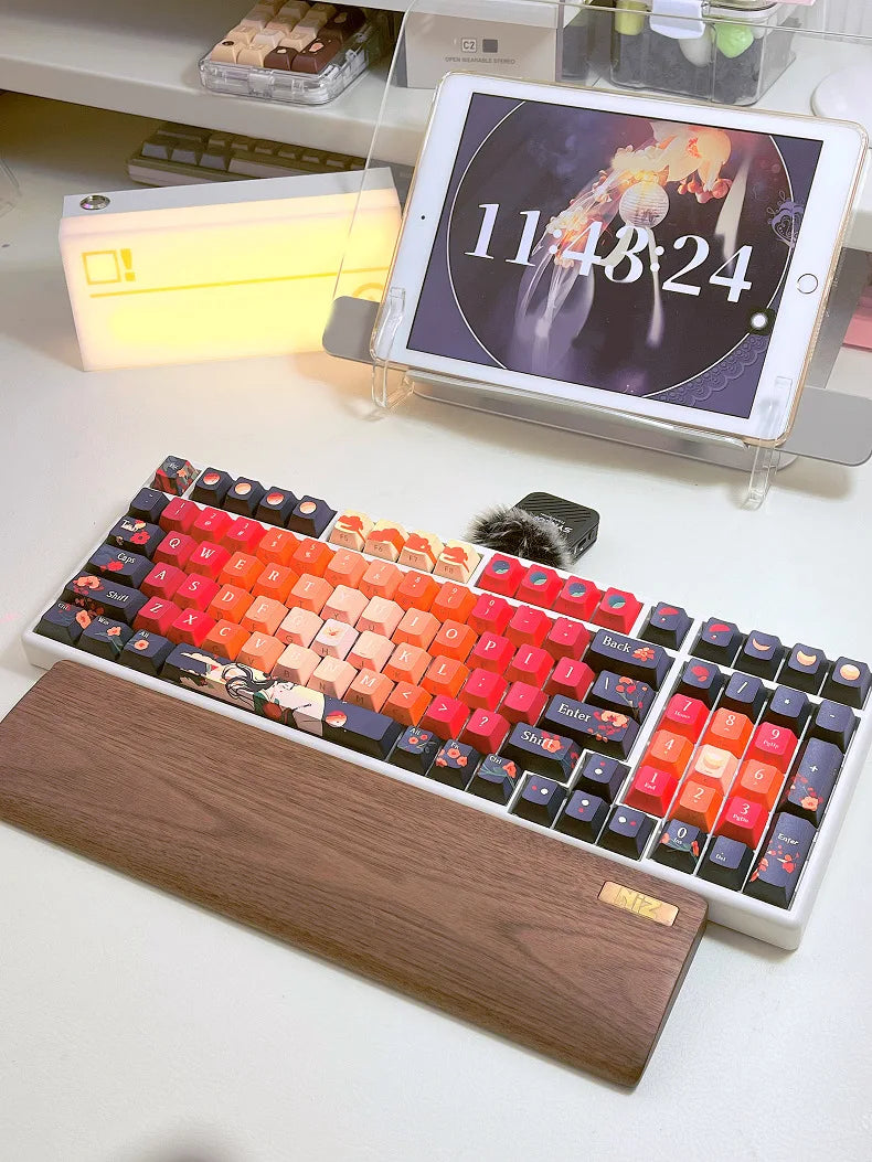 Ancient Style Theme Keycaps 128key Cherry Profile Pbt Hot Sublimation Side Engraving Transparent Mechanical Keyboard Keycaps