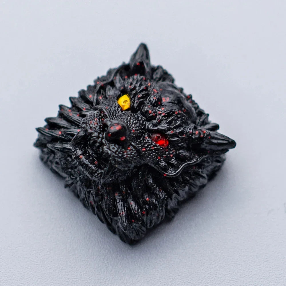 Dragon Head Keycap 3D Resin Artisan Keycaps for Mechanical Keyboard Custom Handmade Cool Gaming Keyboard Key Caps Accessories