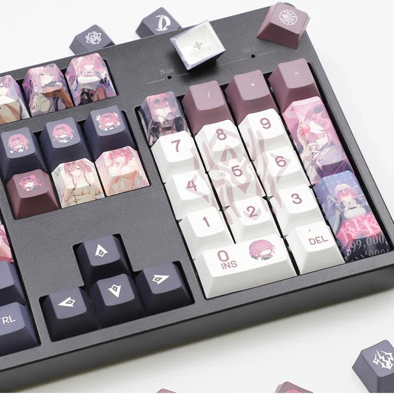 Honkai: Star Rail Anime Artisan Keycap Kafka Cute Cartoon 137key Customized Cherry Profile Keycap PBT Gaming Mechanical Keyboard
