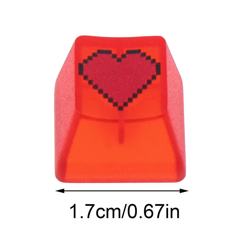 Heart Shape Computer Keyboard Keycaps For Esc Key Caps For Mechanical Gaming Keyboard Profile ABS Computer Key Cap