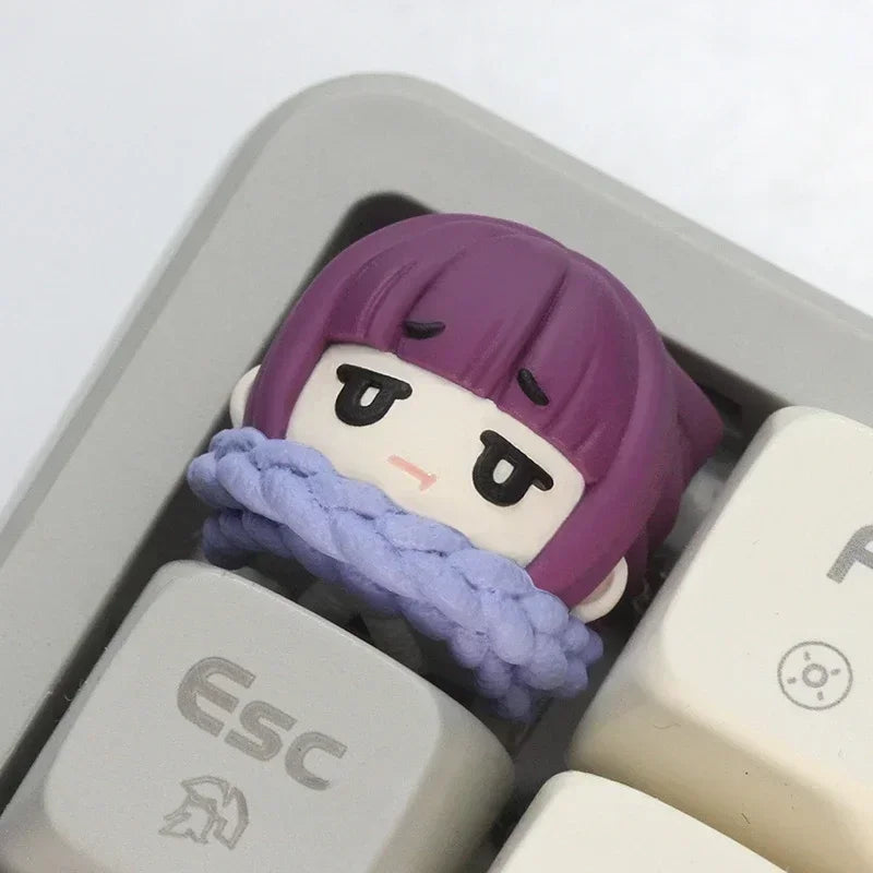 Anime Keycaps Cute Resin Keycap Cherry Profile Custom Artisan Keycaps for Mechanical Keyboard Key Caps Switch Opener Gamer Gifts
