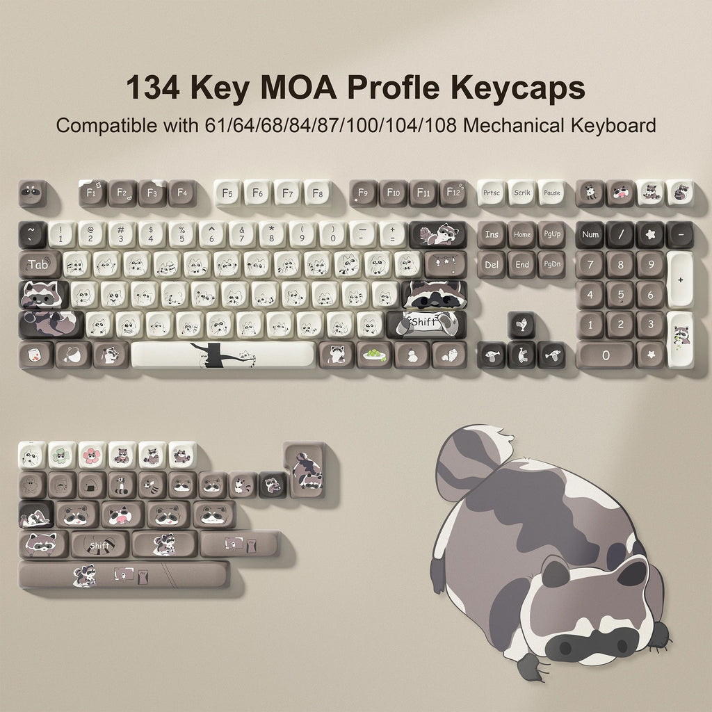 143 Keys Pink Cherry MOA Profile PBT Keycaps Dye Sub Customs  Key caps for 61/87/104 Cherry MX Switch Gaming Mechanical Keyboard