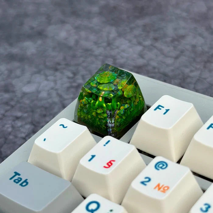 Creative Mushroom World Keycaps Resin SA Height Mechanical Keyboard Accessory Personalized Translucent Custom ESC Keys Gifts