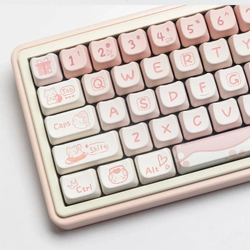 134 Keys/set Party Kitten MAO Profile GMK PBT Keycaps for Mechanical Keyboard  Dye Sublimation Gaming Keycap Custom Gk61
